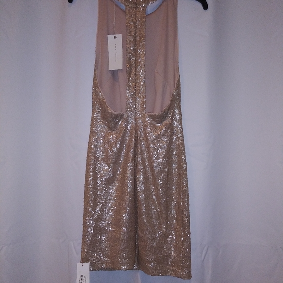 Gold/Blush Sequenced 🎉 Dress - Picture 2 of 7